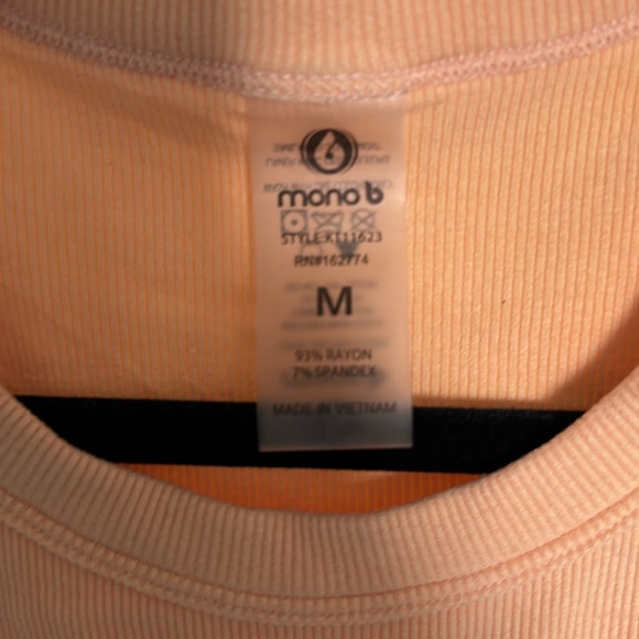 Peach Fitted Tank - Picture 3 of 4